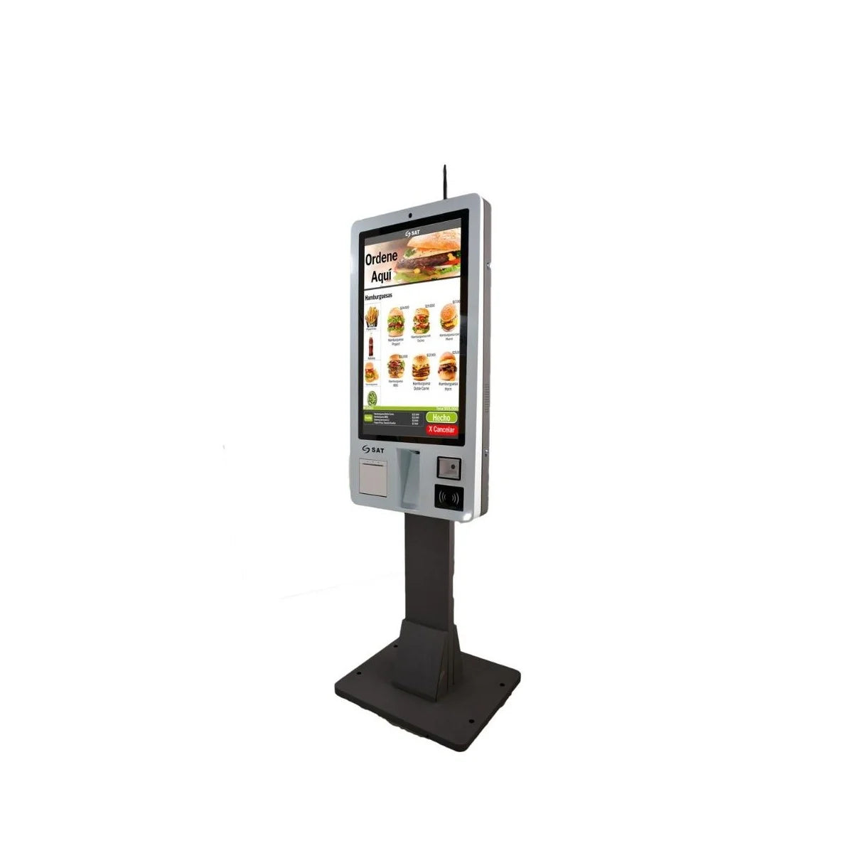 Kiosco transaccional SAT KT32LC de 32 pulgadas con pantalla vertical