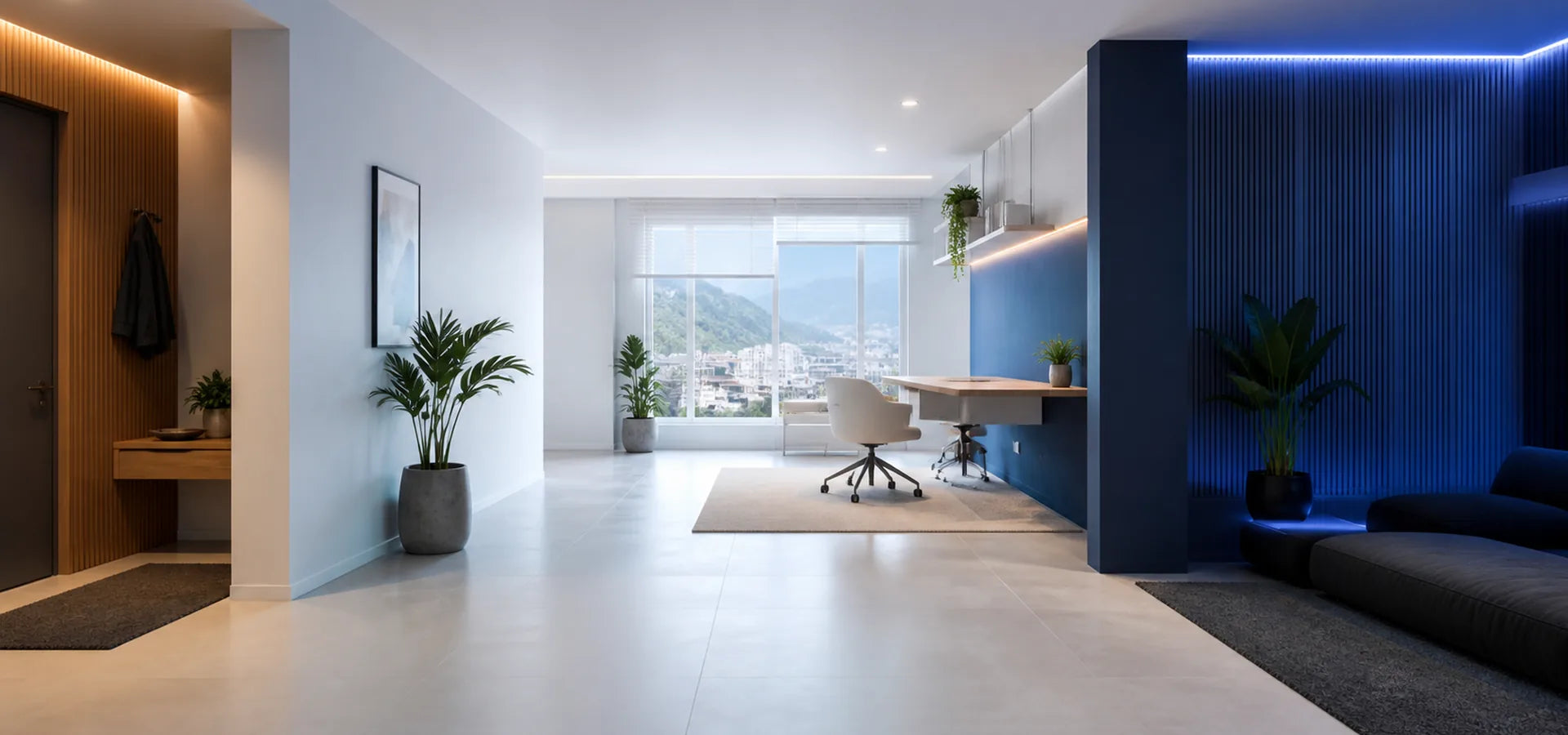 Espacio conectado con tecnología para hogar y negocio