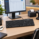 Teclado USB Basik Tech BSK08T Negro - escena lifestyle 2 de uso real