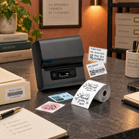 Impresora Portátil POS Térmica Directa 3 en 1 80 mm Label Maker M221 Bluetooth (Imprime Tirilla y Etiqueta) — tercera escena de uso en un ambiente editorial distinto