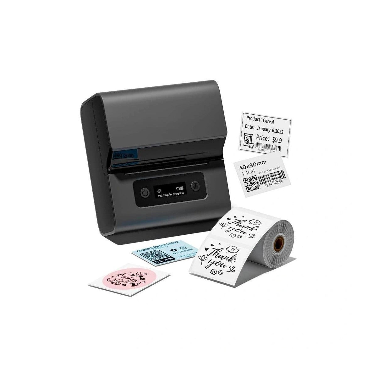 Impresora Portátil POS Térmica Directa 3 en 1 80 mm Label Maker M221 Bluetooth (Imprime Tirilla y Etiqueta)
