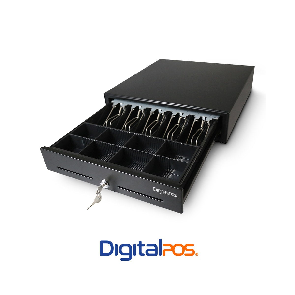 Cajón Monedero Digital POS KR-410 5 Puestos Riel Metalico