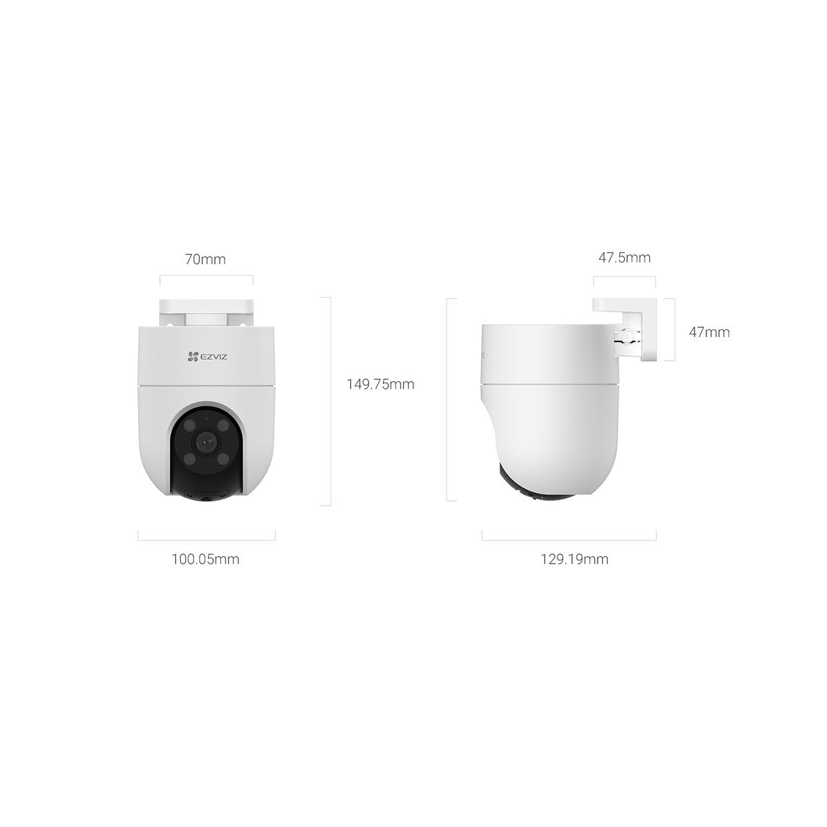 Cámara Wi-Fi EZVIZ H8c 5MP 3K 360° Exterior