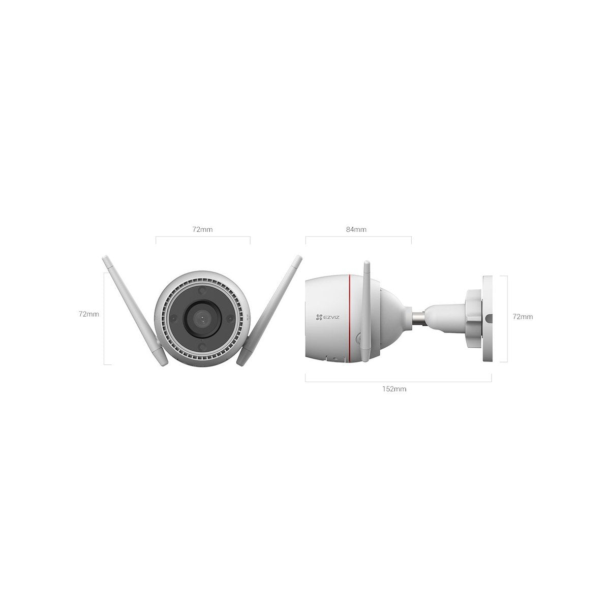 Cámara Wi-Fi EZVIZ H3c 3MP 2K Exterior