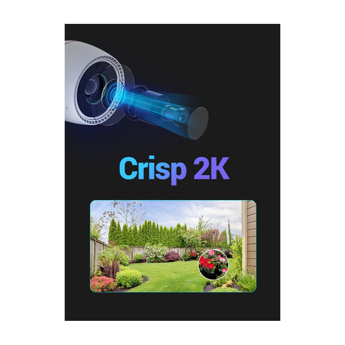Cámara Wi-Fi EZVIZ H3c 3MP 2K Exterior, vista 3
