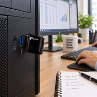 Adaptador Wi-Fi USB TP-Link TL-WN823N N300 - lifestyle desktop-office - Media Factory