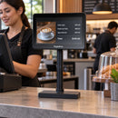 Pantalla Cliente Monitor Adicional Digital POS DIG-ZCD116 con Tripode, VGA, HDMI, 11,6 pulgadas - lifestyle restaurant-reception - Media Factory POS