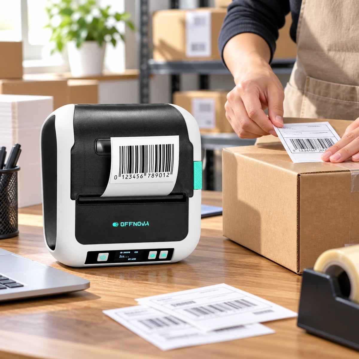 Impresora Portátil POS Térmica Directa 3 en 1 80 mm Offnova TSC-2043PB Bluetooth (Imprime Tirilla y Etiqueta)