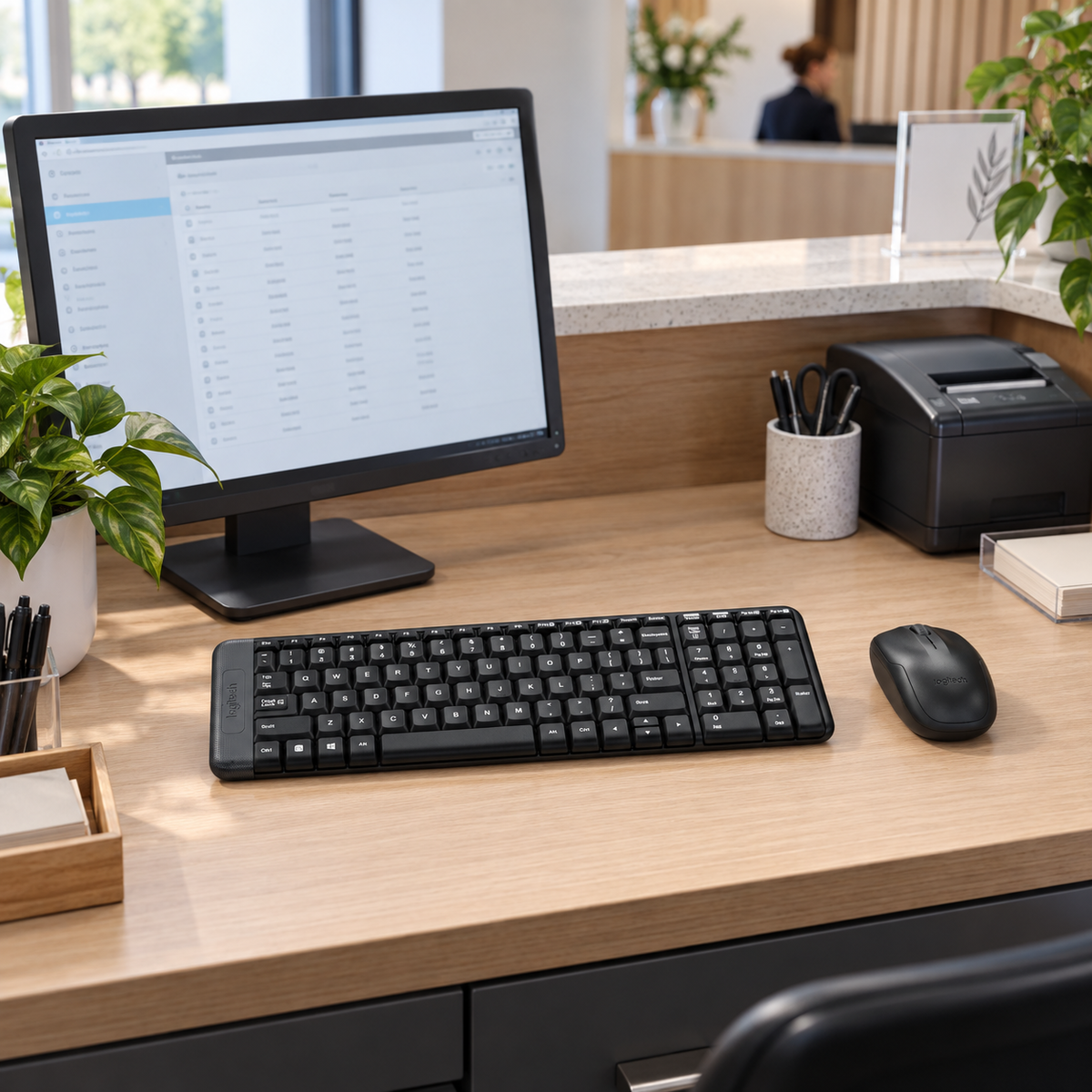 Combo Inalámbrico Compacto Logitech MK220 - escena lifestyle 2 de uso real