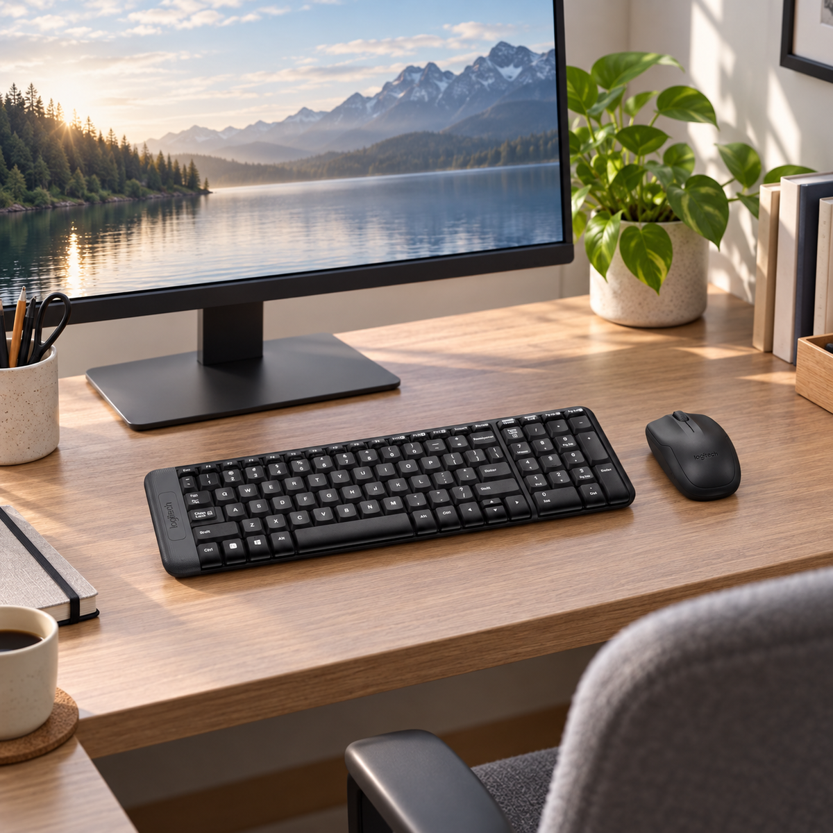 Combo Inalámbrico Compacto Logitech MK220 - escena lifestyle 1 de uso real
