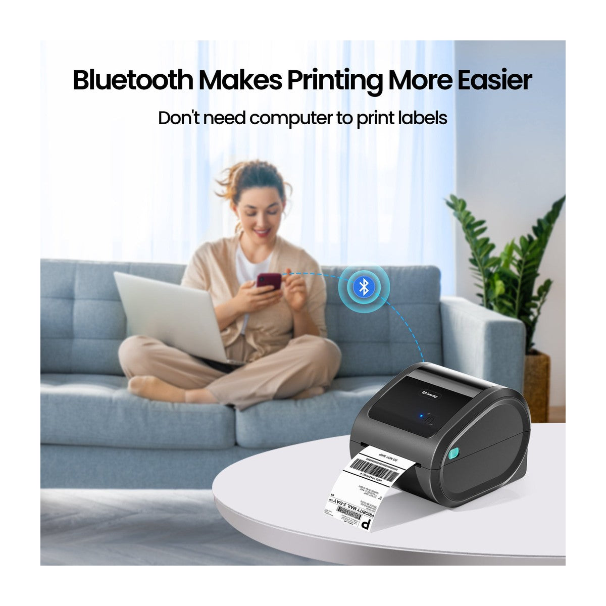 Impresora 2 en 1 Térmica y Etiqueta BLUETOOTH Omezizy D520BT - vista 5