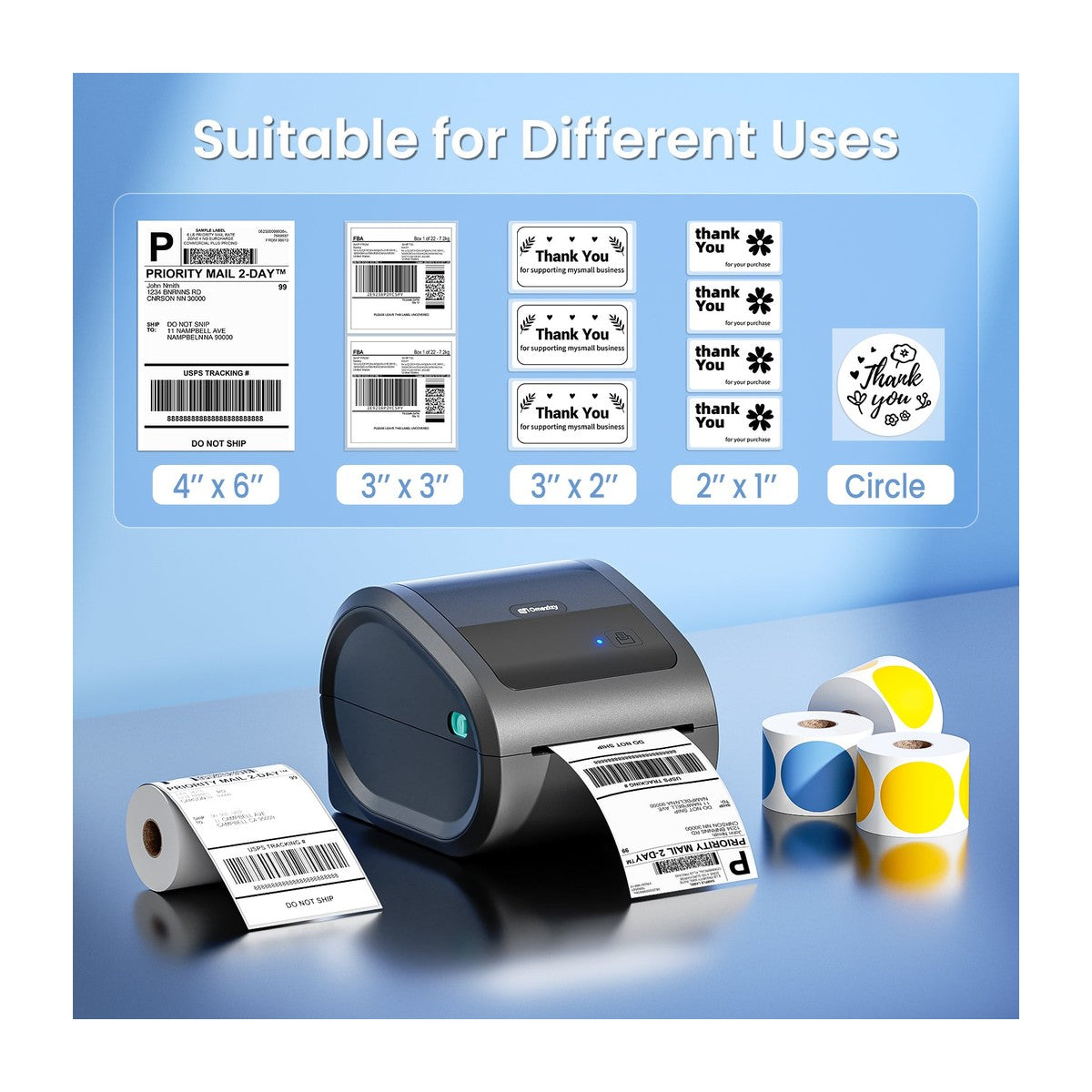 Impresora 2 en 1 Térmica y Etiqueta BLUETOOTH Omezizy D520BT - vista 7