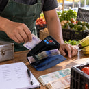 Contadora Detectora de Billetes Portátil Sat BC650 - lifestyle market-stall - Media Factory POS