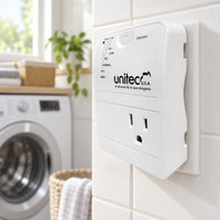 Protector de voltaje Unitec I-487 blanco — escena de lavandería