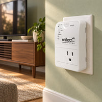 Protector de voltaje Unitec I-487 blanco — escena de sala