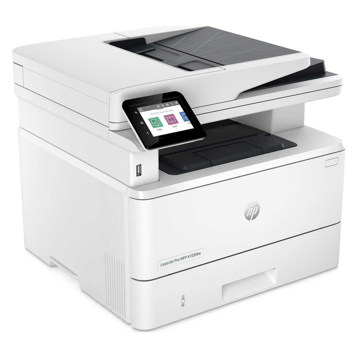Impresora HP LaserJet Pro MFP 4103fdw láser WiFi dúplex — vista 3