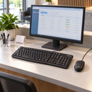 Combo USB Logitech MK120 Teclado y Mouse Negro - escena lifestyle 2 de uso real