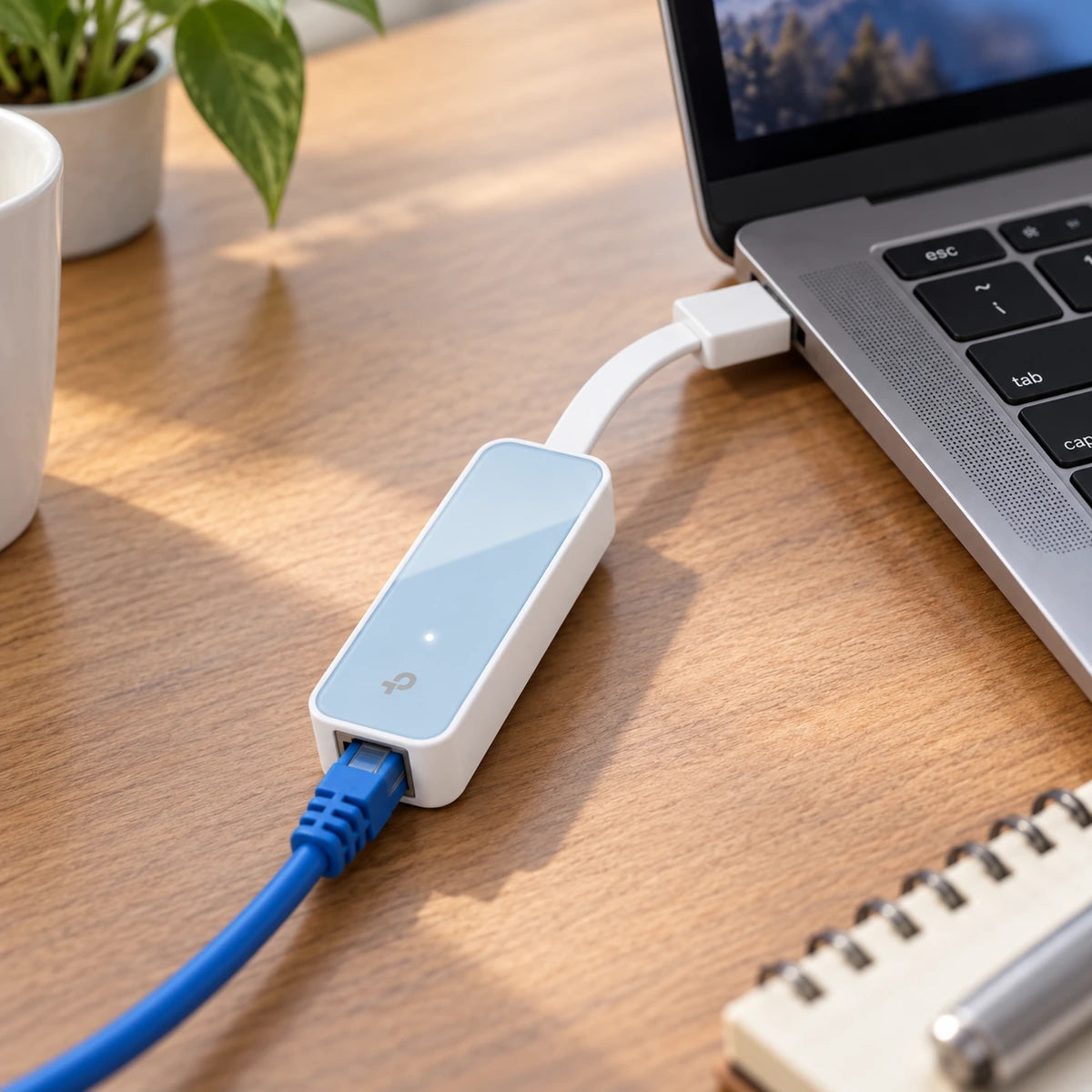 Adaptador Ethernet USB 2.0 TP-Link UE200 100Mbps - lifestyle home-wired - Media Factory
