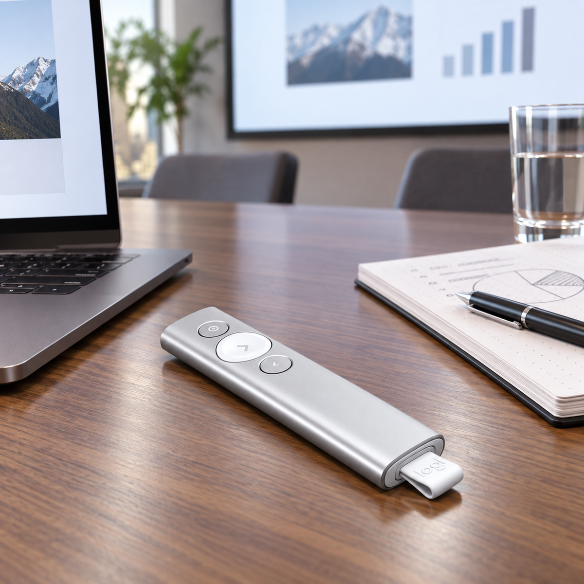 Presentador Inalámbrico Logitech Spotlight Plateado R0011 - escena lifestyle 2 de uso real