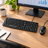 Combo Alámbrico Genius KM-170 Teclado y Mouse USB Negro - escena lifestyle 1 de uso real