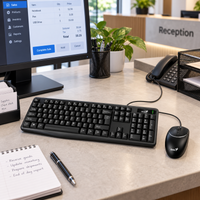 Combo Alámbrico Genius KM-170 Teclado y Mouse USB Negro - escena lifestyle 2 de uso real