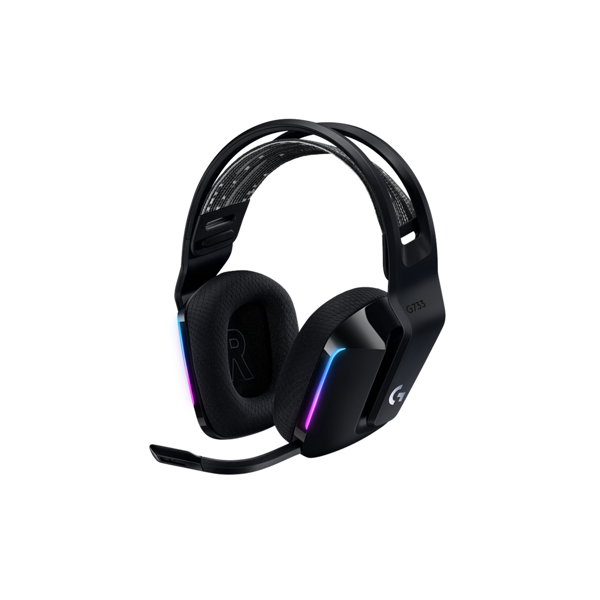 Diadema Gamer Logitech G733 LIGHTSPEED Inalámbrica Negra