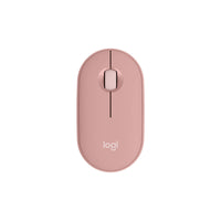 Mouse Bluetooth Logitech Pebble 2 M350s rosado — vista real 01