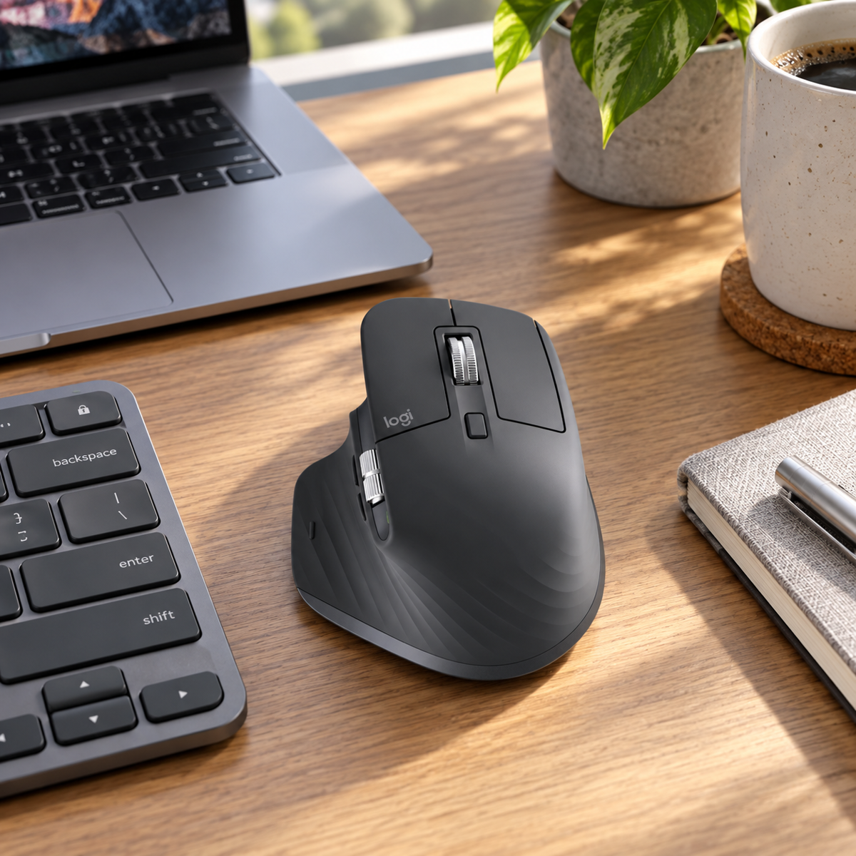 Mouse Inalámbrico Logitech MX Master 3S Grafito - escena lifestyle 1 de uso real