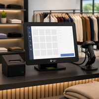 Monitor POS táctil Jaltech JAL-1515 en punto de venta