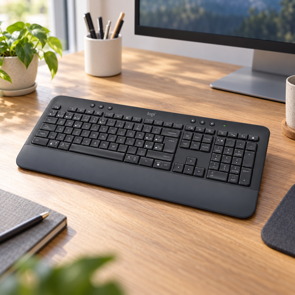 Teclado Inalámbrico Logitech Signature K650 Grafito Español - escena lifestyle 1 de uso real