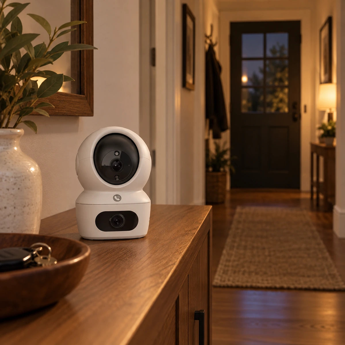 Cámara Wi-Fi EZVIZ H7c Dual 4MP Doble Lente 360° Interior - lifestyle remote-entry - Media Factory