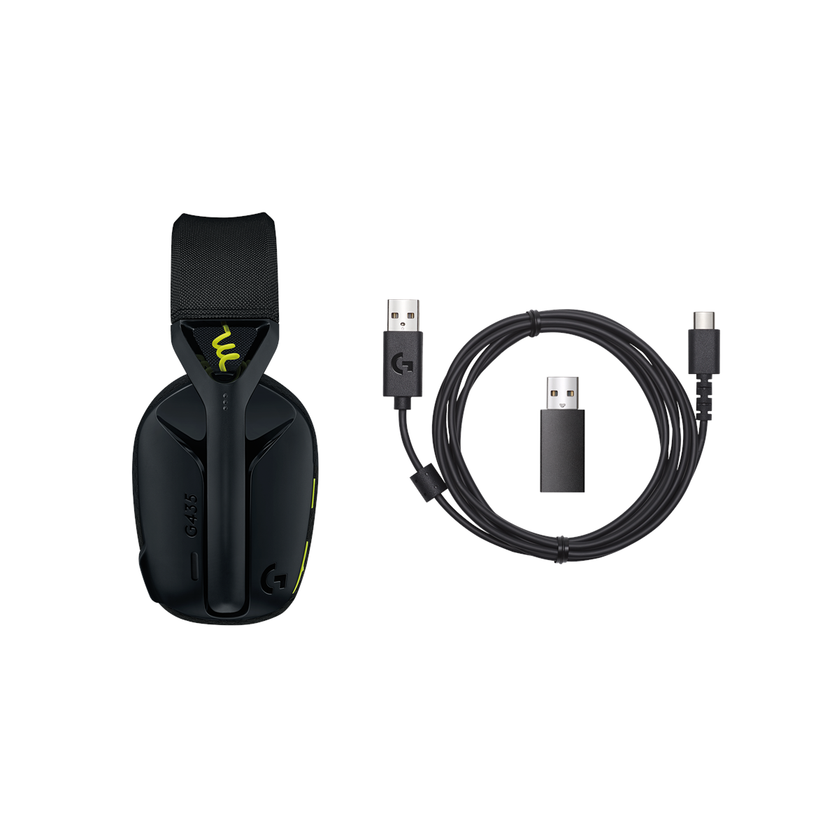 Diadema Gamer Logitech G435 LIGHTSPEED y Bluetooth Negra, vista 3
