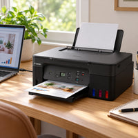 Impresora Canon PIXMA G2170 MegaTank multifuncional USB — impresión en un estudio doméstico
