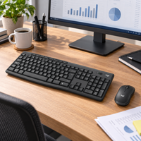Combo Inalámbrico Logitech MK370 for Business Grafito - escena lifestyle 2 de uso real