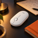 Mouse Bluetooth Logitech Pebble 2 M350s blanco — escena de uso 03