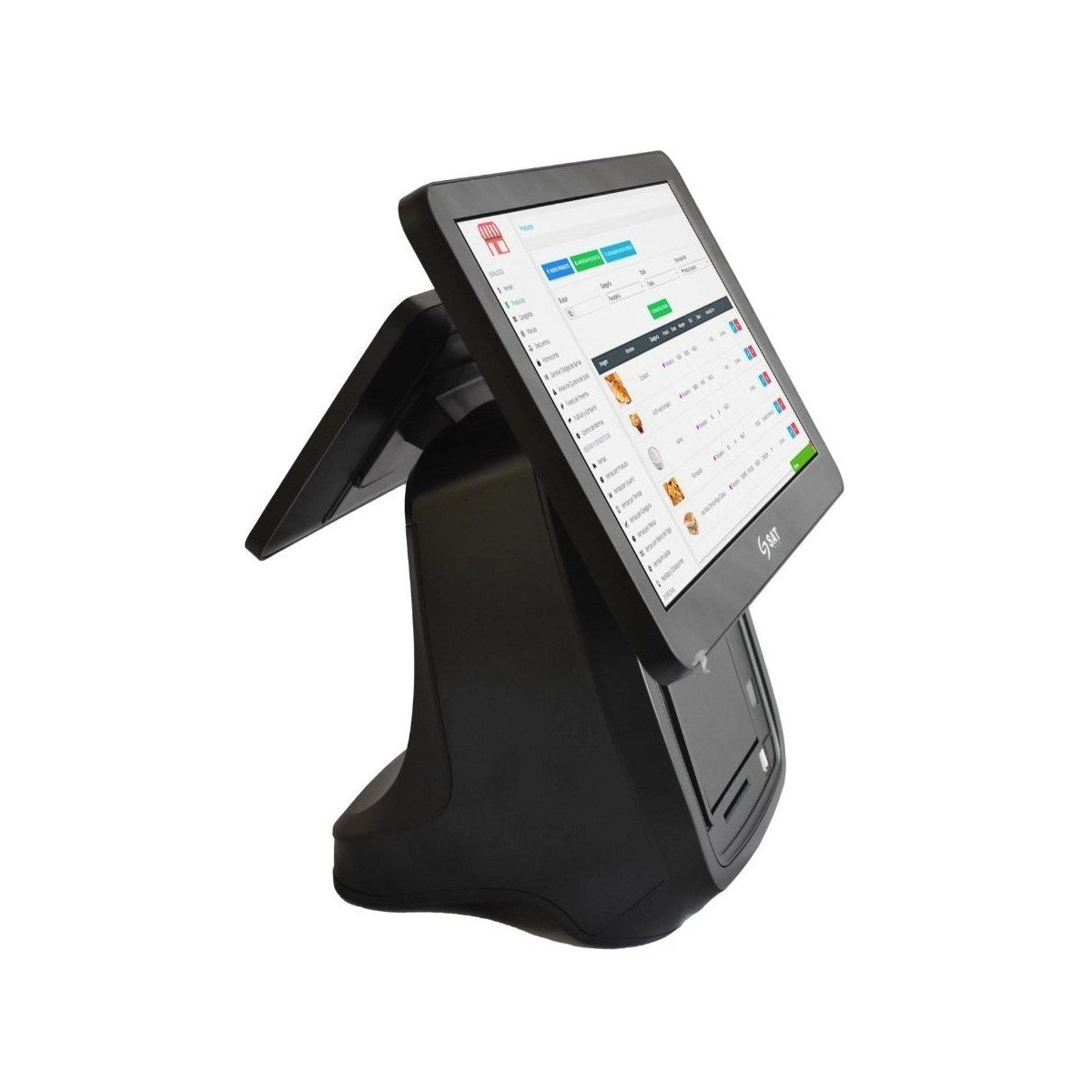 Todo en Uno POS Sat 3 en 1 TP1580 Android J4115 SSD 64GB RAM 4GB + Imp + Lect Omn 2 Pantallas - vista 4