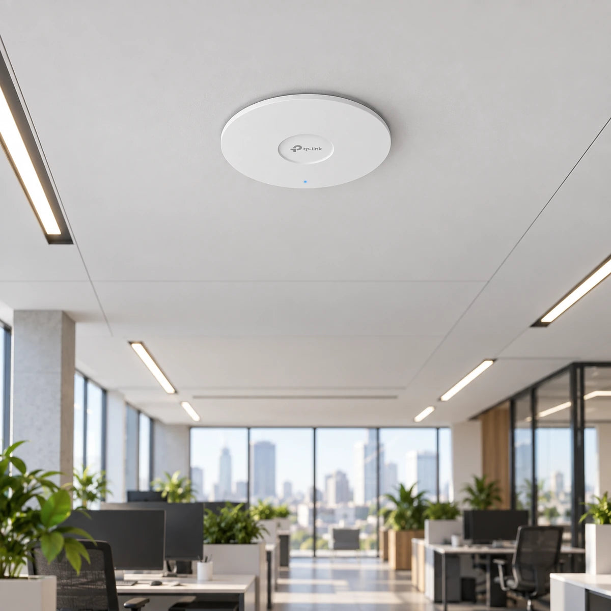 Punto de Acceso Omada TP-Link EAP610 Wi-Fi 6 AX1800 - lifestyle open-office - Media Factory