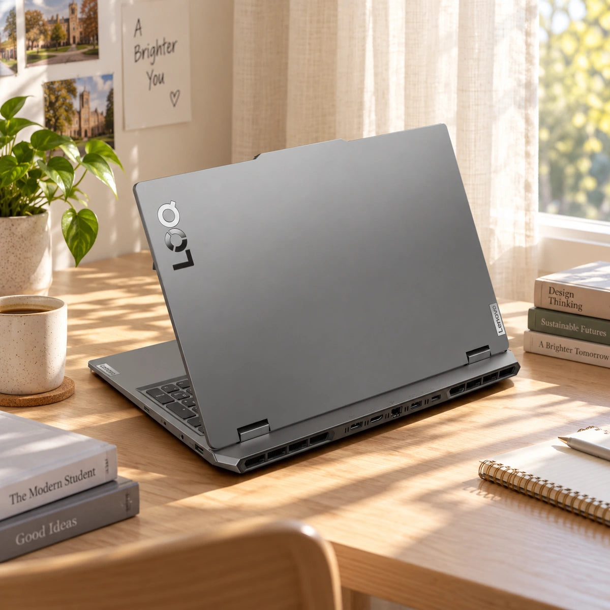 Portátil Lenovo LOQ 15IAX9 Core i5-12450HX, 8 GB, SSD 512 GB y RTX 3050 6 GB - escena 1 con vista exterior fiel al equipo