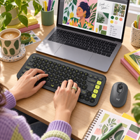 Combo Bluetooth Logitech POP Icon Grafito y Verde - escena lifestyle 1 de uso real