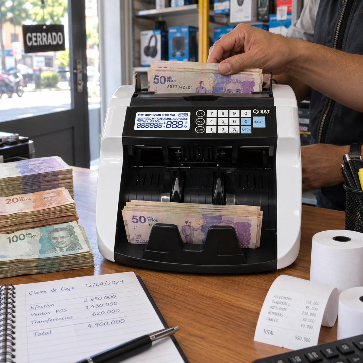 Contadora de Billetes Sat BC2150 - lifestyle electronics-closing - Media Factory POS