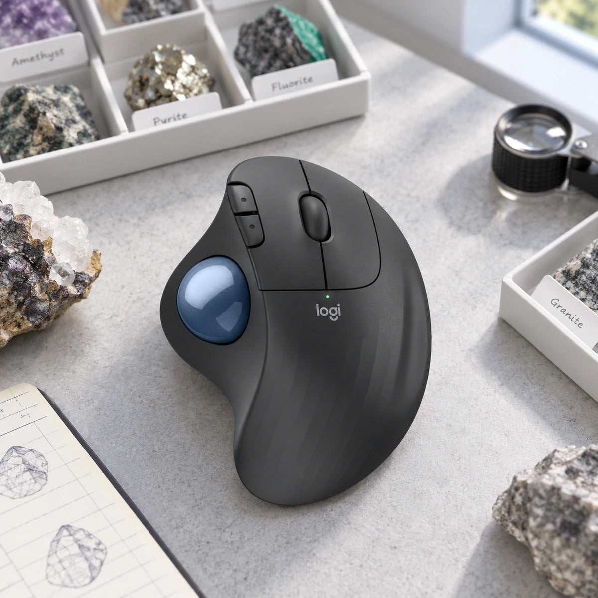 Mouse Trackball Inalámbrico Logitech ERGO M575S Grafito — cataloguing-station