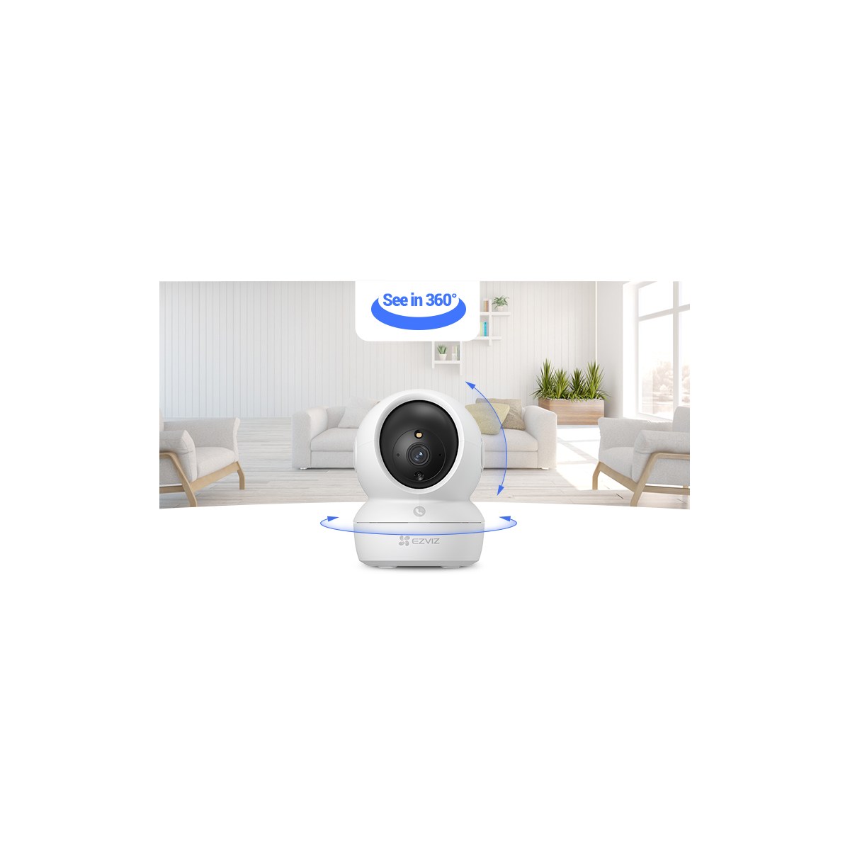 Cámara Wi-Fi EZVIZ H6c Pro 5MP 3K 360° Interior, vista 4