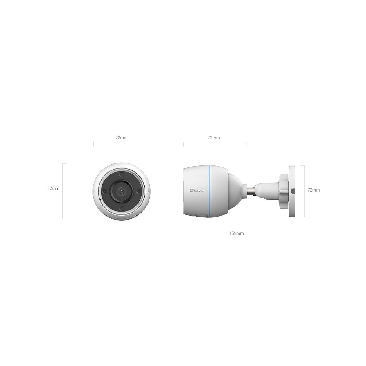 Cámara Wi-Fi EZVIZ H3c 2MP Full HD Exterior