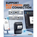 Impresora Portátil POS Térmica Directa 3 en 1 58 mm M100 Bluetooth (Imprime Tirilla y Etiqueta) - referencia visual real connectivity - Media Factory POS