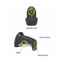 Lector de Código de Barras 1D/2D QR Inalámbrico Sar AI202W+1 con Base Bluetooth - vista oficial 4