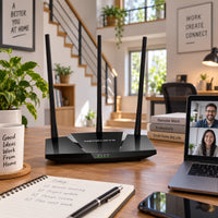 Router Mercusys MW330HP Wi-Fi N 300 Mbps de Alta Potencia - lifestyle home-office - Media Factory