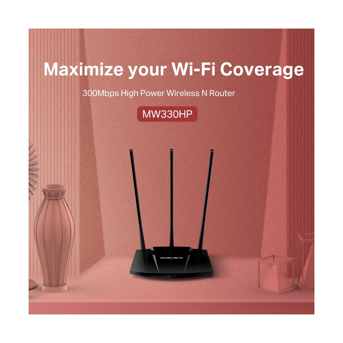 Router Mercusys MW330HP Wi-Fi N 300 Mbps de Alta Potencia - vista 3