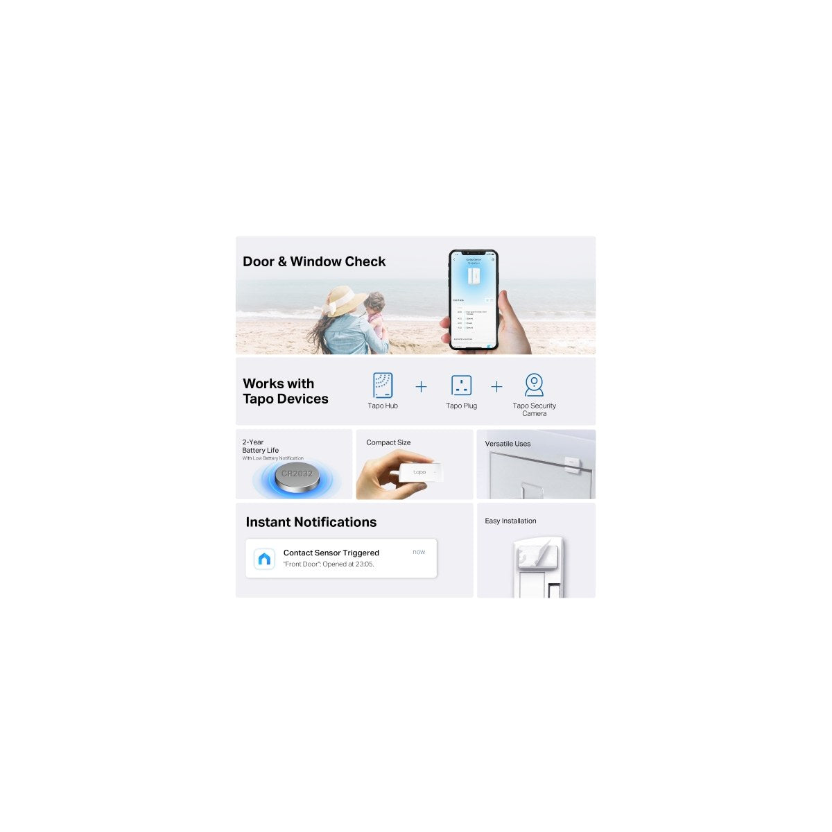 Sensor de Contacto Inteligente TP-Link Tapo T110, vista 3