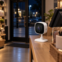 Cámara Wi-Fi TP-Link Tapo C100 Full HD Interior - lifestyle shop-night - Media Factory