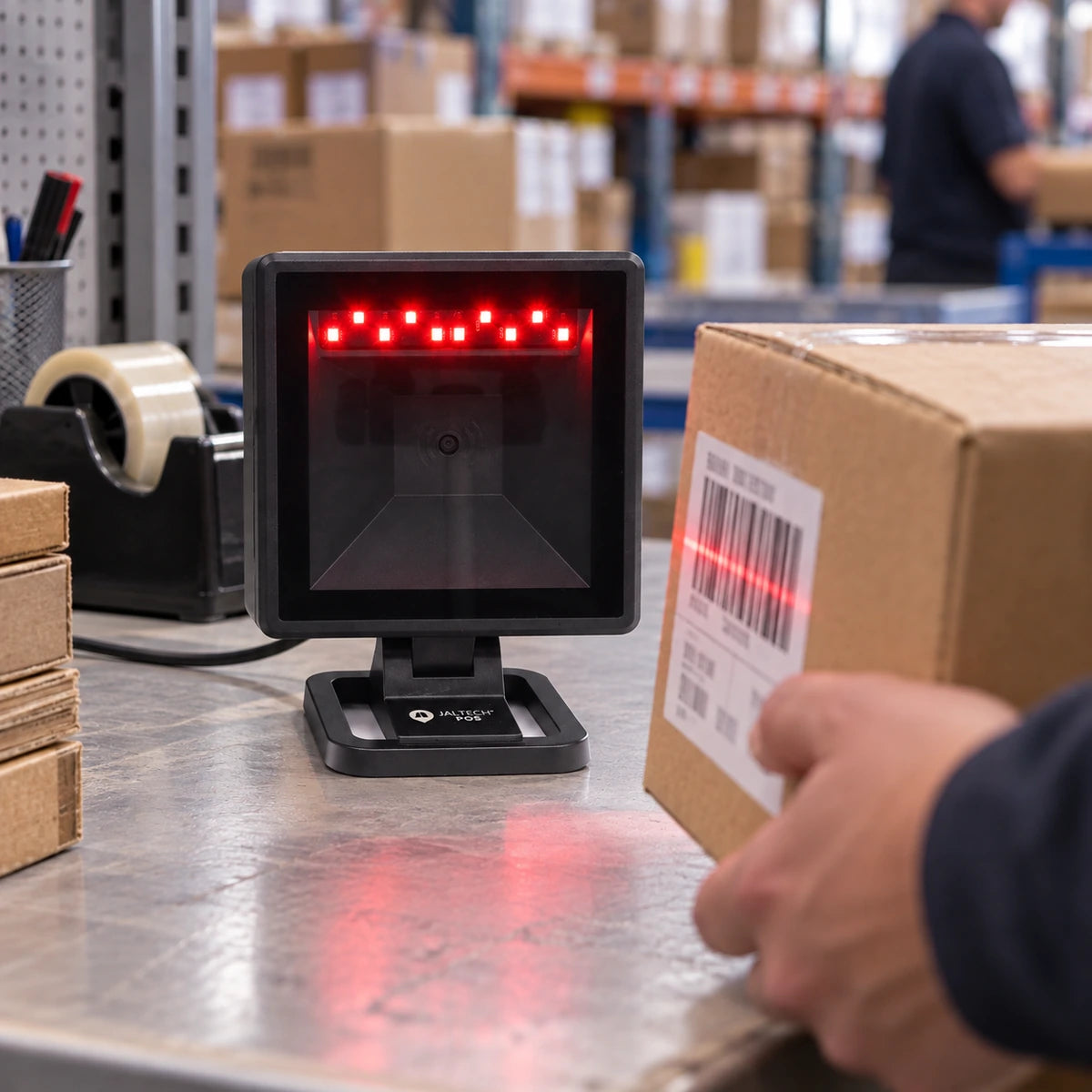 Lector Código de Barras Jaltech 2D 1024 Omnidireccional Empotrable - lifestyle warehouse-inventory - Media Factory POS
